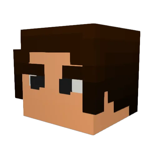 ThyStarbucks Minecraft avatar head, 3D render