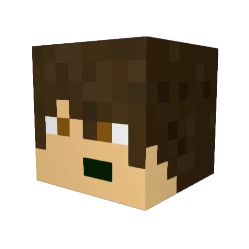 ThyVlads Minecraft avatar head, 3D render