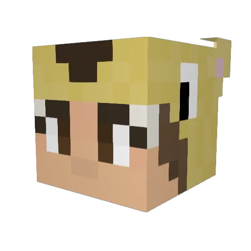Thylawhiskers Minecraft avatar head, 3D render