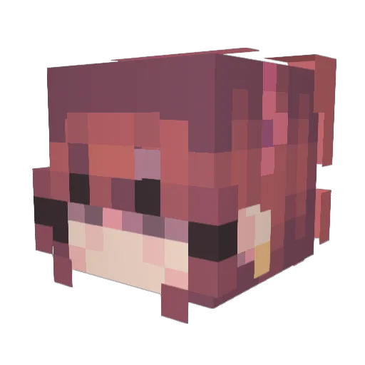 Thyllia Minecraft avatar head, 3D render