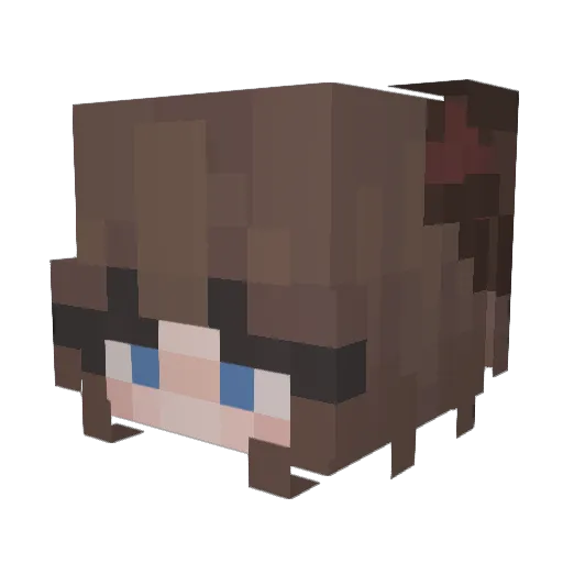 ThymeChai Minecraft avatar head, 3D render