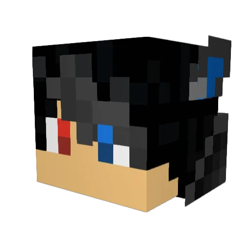 Thymoise Minecraft avatar head, 3D render