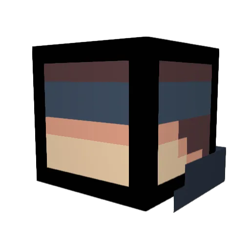 ThyneNaga Minecraft avatar head, 3D render