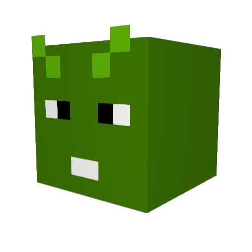 Thyoms Minecraft avatar head, 3D render