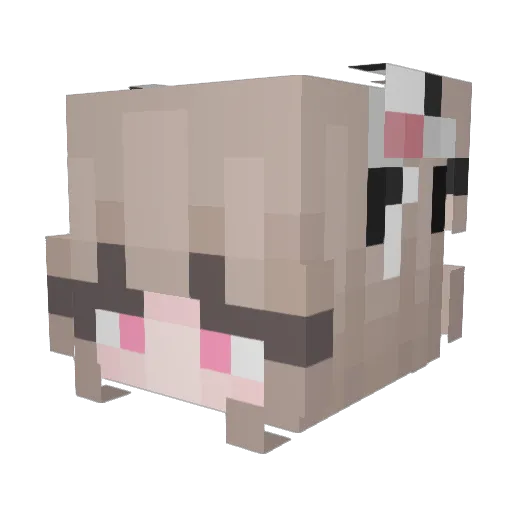 Thyoni Minecraft avatar head, 3D render