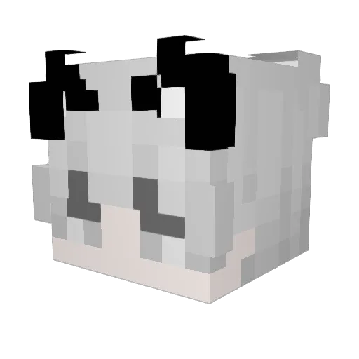 Thyped Minecraft avatar head, 3D render