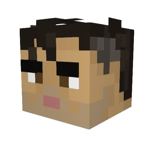 Thypl0n Minecraft avatar head, 3D render