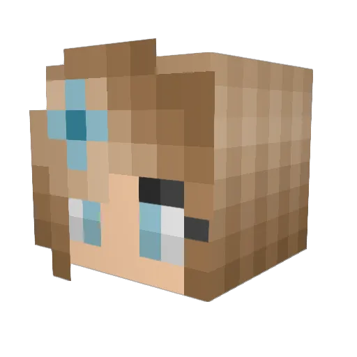 ThyraMaus Minecraft avatar head, 3D render