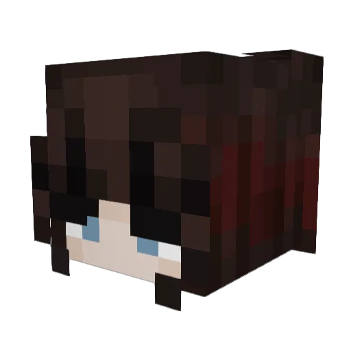 Thyrador Minecraft avatar head, 3D render