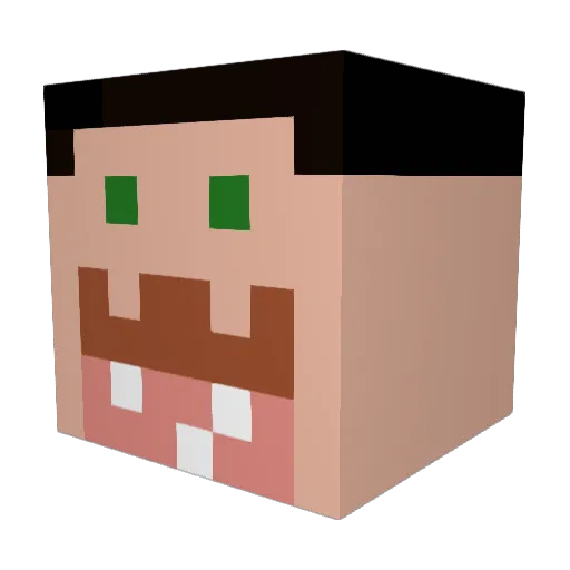 Thyramar Minecraft avatar head, 3D render