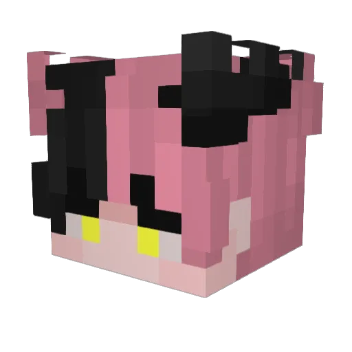 Thyramizu Minecraft avatar head, 3D render