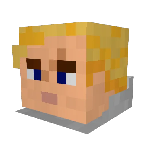 Thyrcana Minecraft avatar head, 3D render