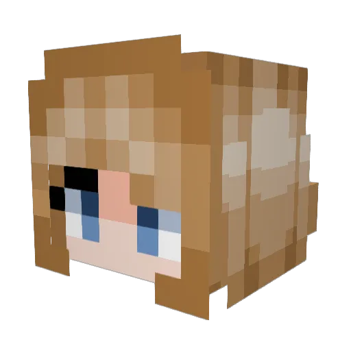 Thyri_SCA Minecraft avatar head, 3D render