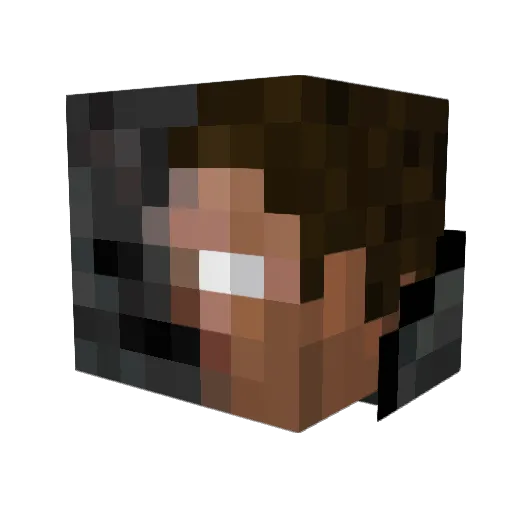Thyyan Minecraft avatar head, 3D render