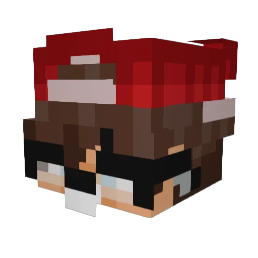 Thzzyy Minecraft avatar head, 3D render