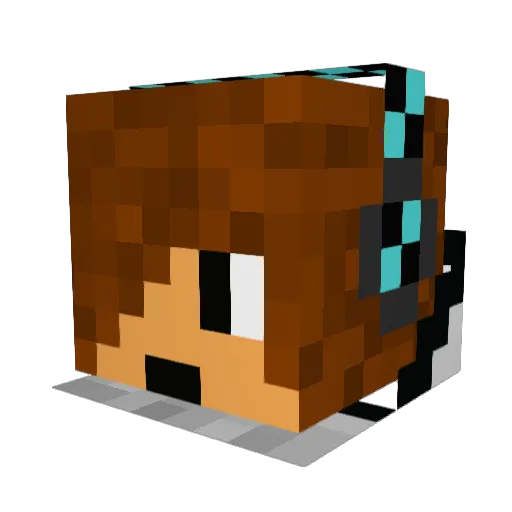 TiBst Minecraft avatar head, 3D render