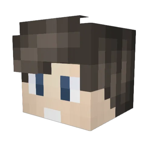 TiDjY Minecraft avatar head, 3D render