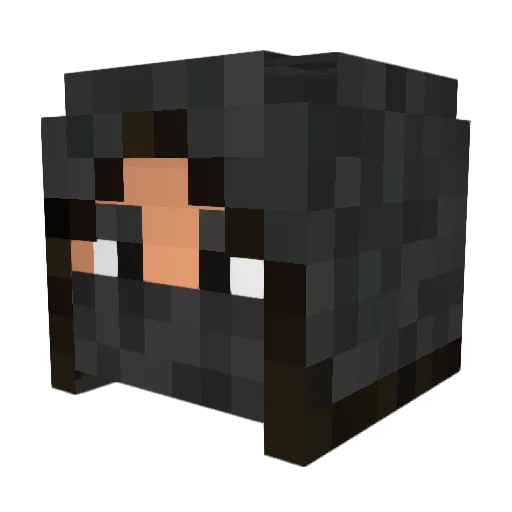 TiGiiX Minecraft avatar head, 3D render