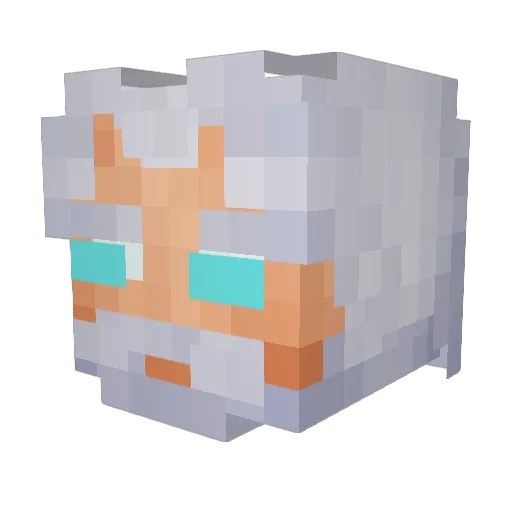 TiGod Minecraft avatar head, 3D render