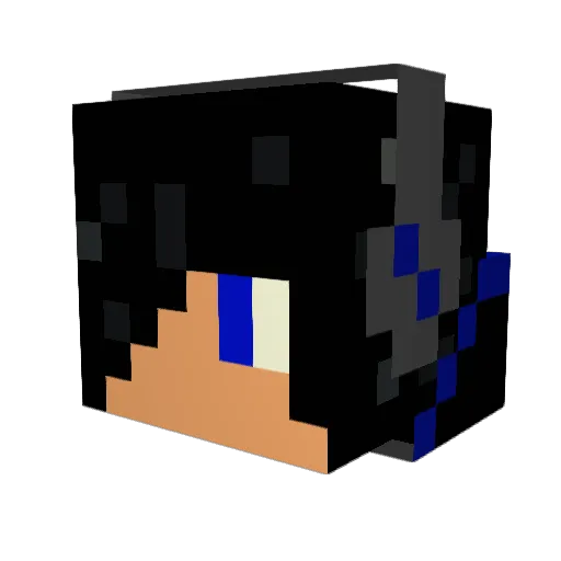 TiKiBaT Minecraft avatar head, 3D render