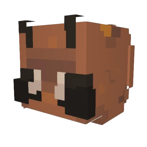 TiKt4k_ Minecraft avatar head, 3D render