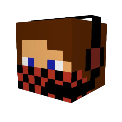 TiMDi Minecraft avatar head, 3D render