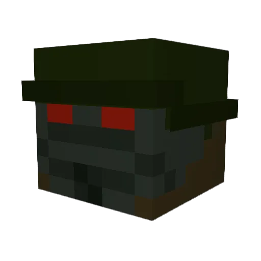 TiSpiky Minecraft avatar head, 3D render