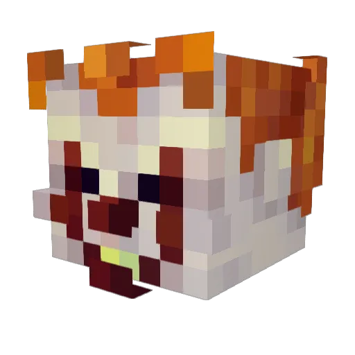 TiTVIC Minecraft avatar head, 3D render