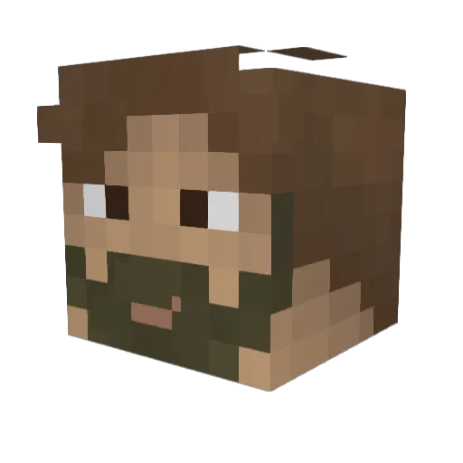 TiTan_1226_ Minecraft avatar head, 3D render