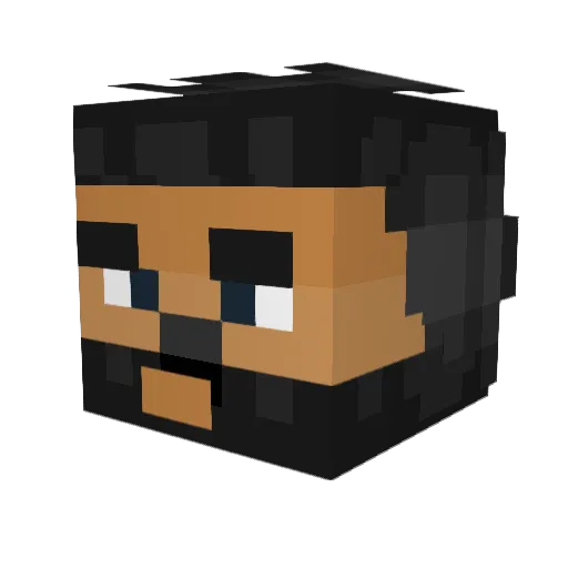 TiXe5 Minecraft avatar head, 3D render