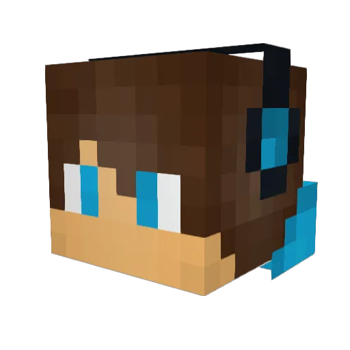 Ti_Block Minecraft avatar head, 3D render
