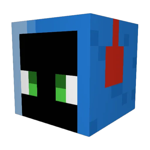 Ti_o Minecraft avatar head, 3D render
