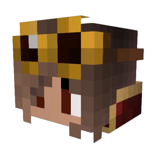 TiaOnyx Minecraft avatar head, 3D render