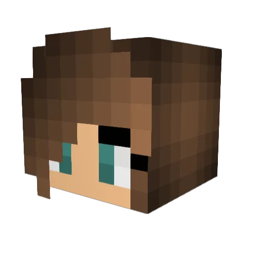 Tia_16 Minecraft avatar head, 3D render