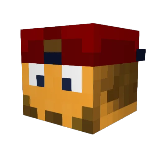 Tiag0PlayS22 Minecraft avatar head, 3D render
