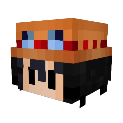 TiagoCubito Minecraft avatar head, 3D render
