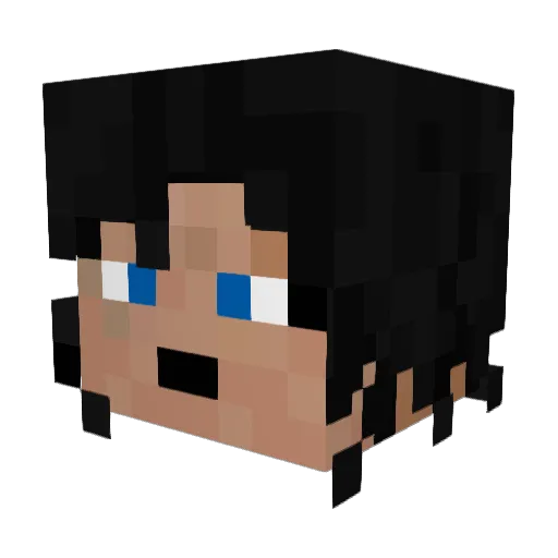 TiagoDLR Minecraft avatar head, 3D render
