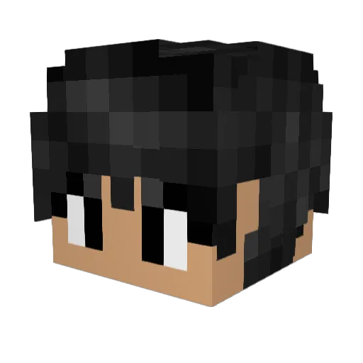 TiagoNeves Minecraft avatar head, 3D render