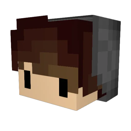 TiagoOAK Minecraft avatar head, 3D render