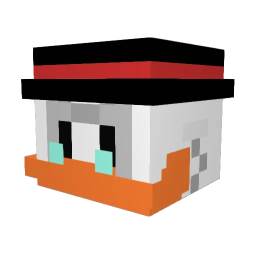 TiagoTexx Minecraft avatar head, 3D render