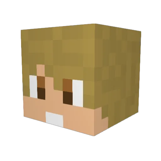 Tiago_HD Minecraft avatar head, 3D render