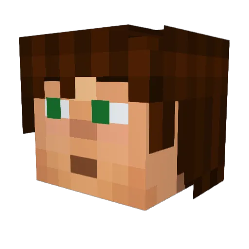 Tiagomatteus Minecraft avatar head, 3D render