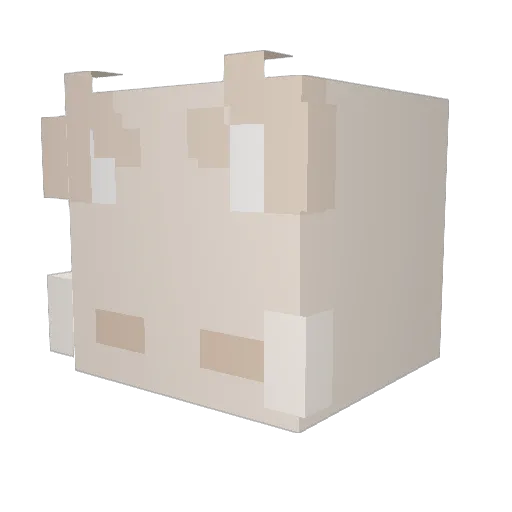 Tiagzzo Minecraft avatar head, 3D render