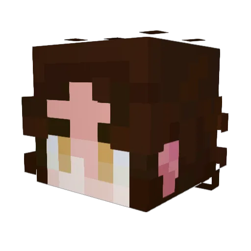 Tiajeanie Minecraft avatar head, 3D render