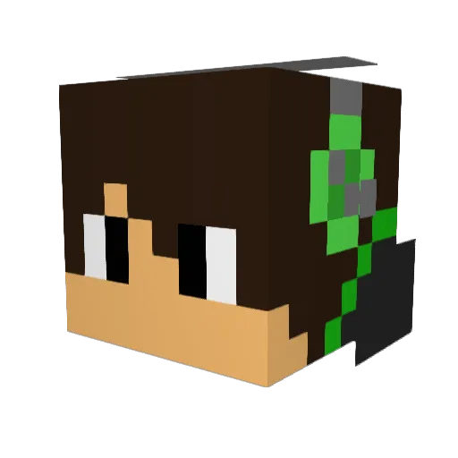 Tiakini Minecraft avatar head, 3D render