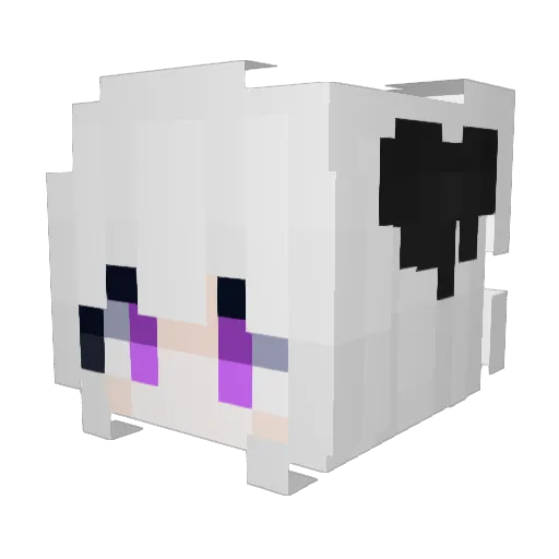 Tiamog Minecraft avatar head, 3D render