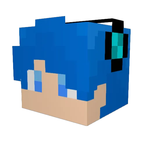 TianCheng520 Minecraft avatar head, 3D render