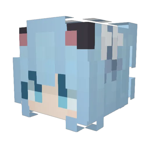 TianXi_233 Minecraft avatar head, 3D render