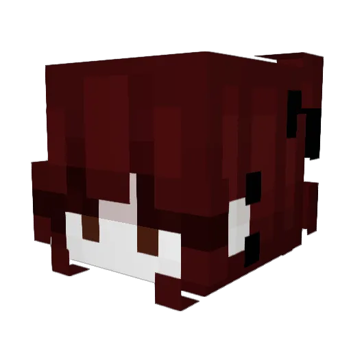Tian_Crimson Minecraft avatar head, 3D render