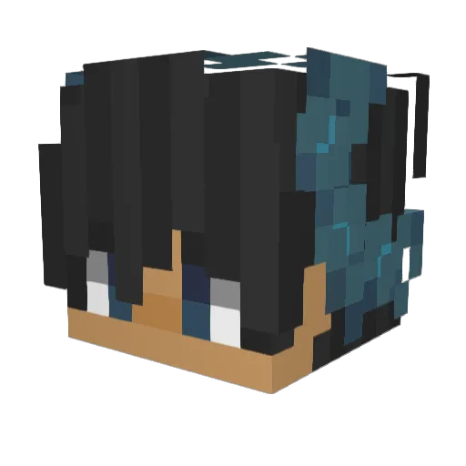 Tian_Zi Minecraft avatar head, 3D render